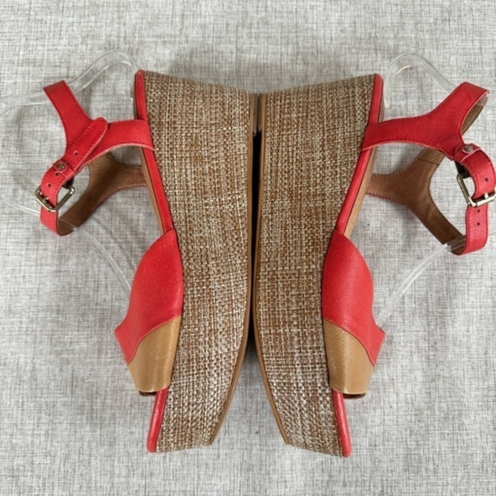 Corso Como leather platform‎ wedge ankle trap summer beachy size 10 - Picture 13 of 16